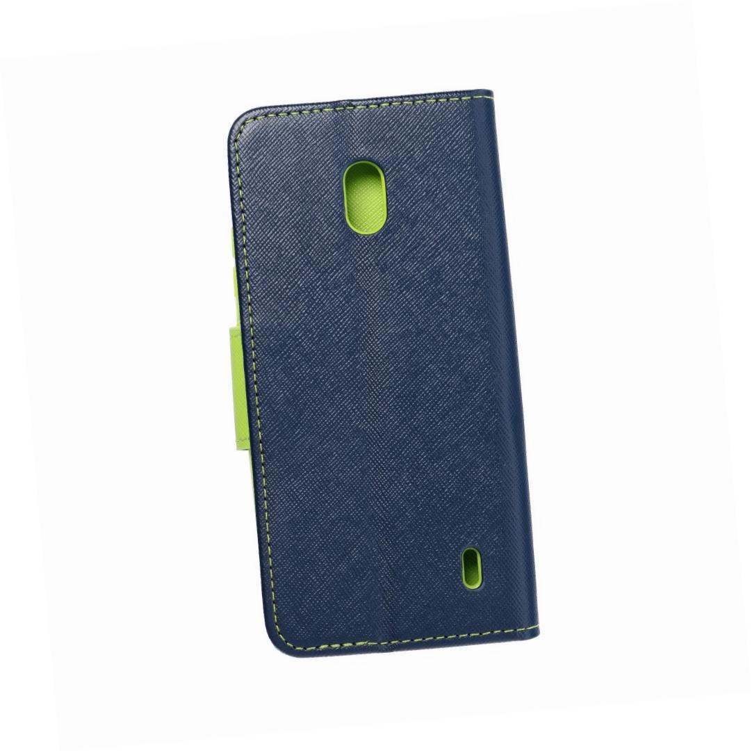 Etui zamykane z klapk� i magnesem Fancy Book granatowo-limonkowy Nokia 2.2