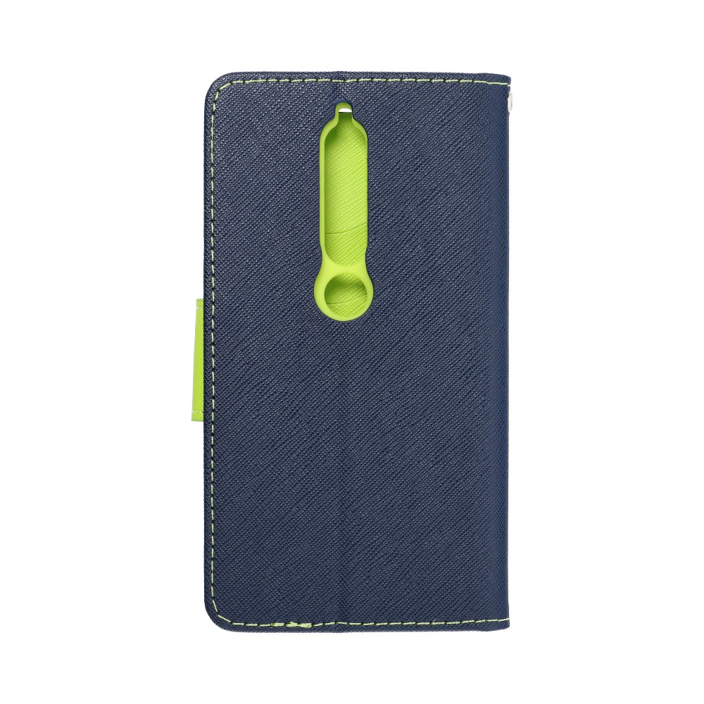 Pokrowiec Fancy Book granatowo-limonkowy Nokia 6.1