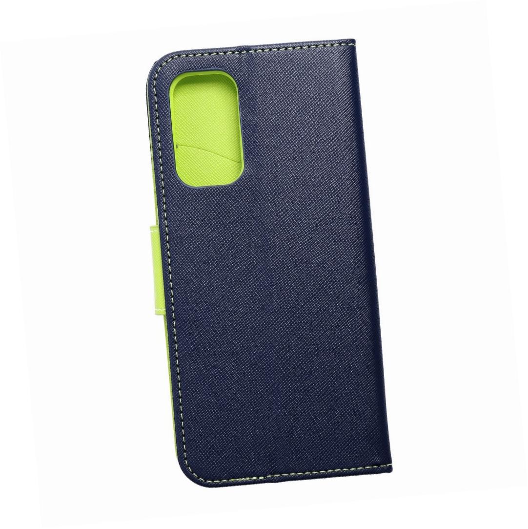 Etui zamykane z klapk� i magnesem Fancy Book granatowo-limonkowy Oppo Reno 5K