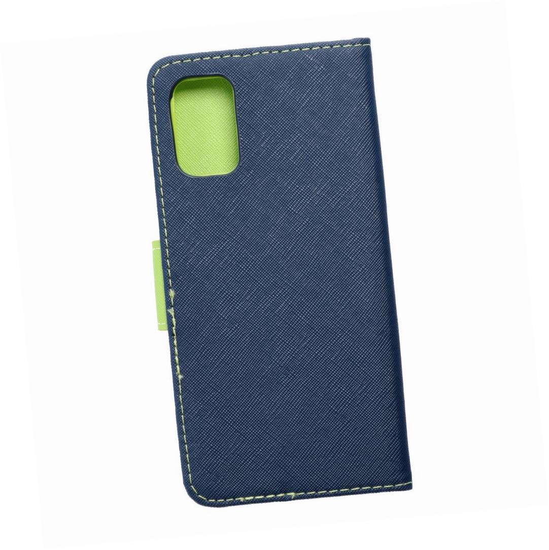 Etui zamykane z klapk� i magnesem Fancy Book granatowo-limonkowy Samsung A02S