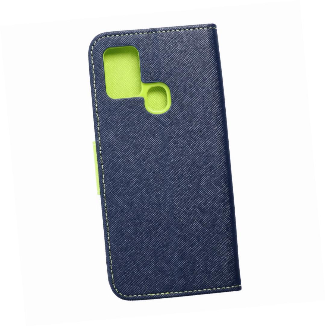 Etui zamykane z klapką i magnesem Fancy Book granatowo-limonkowy Samsung Galaxy A21s Etui zamykane z klapką i magnesem Fancy Book granatowo-limonkowy Samsung Galaxy A21s