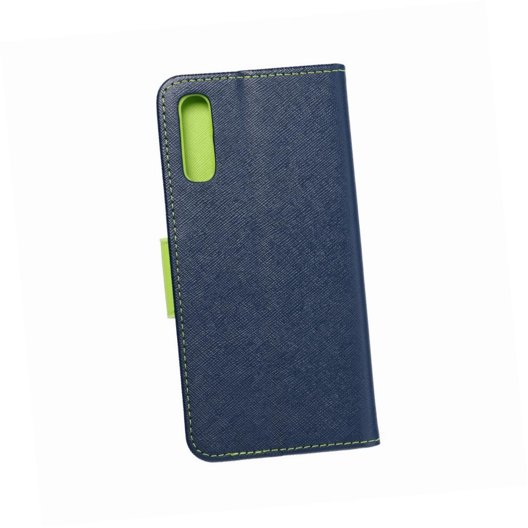 Etui zamykane z klapk� i magnesem Fancy Book granatowo-limonkowy Samsung Galaxy A50