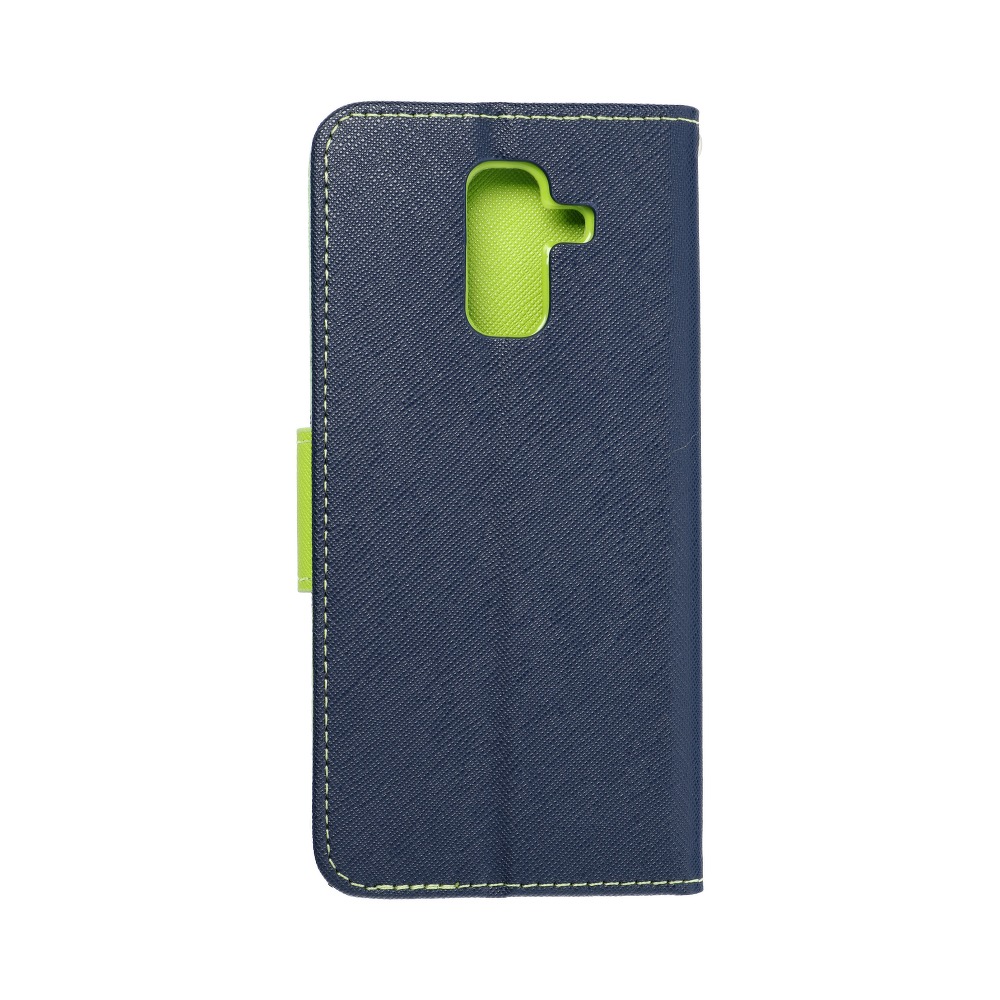 Pokrowiec Fancy Book granatowo-limonkowy Samsung Galaxy A6 Plus (2018)