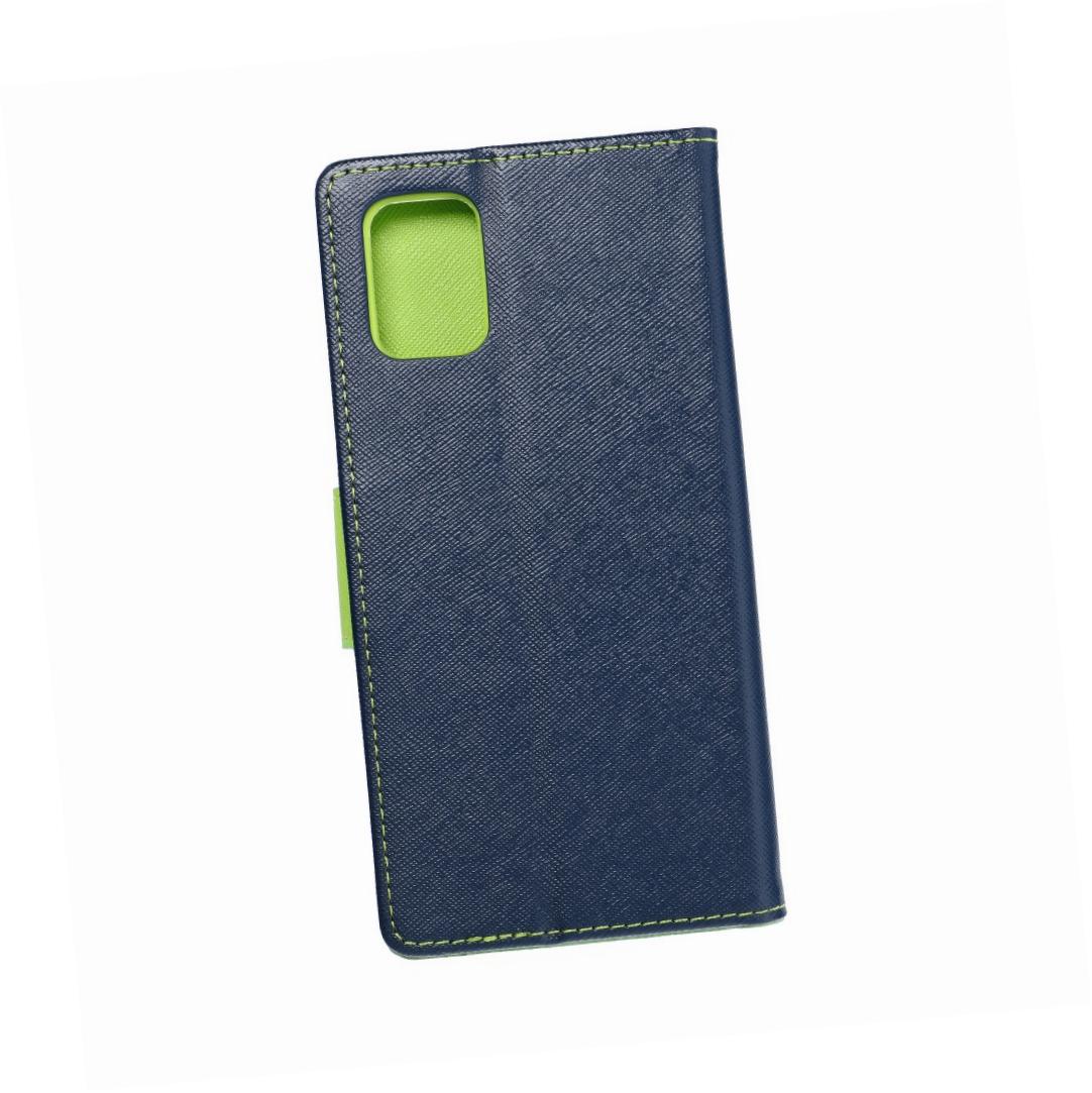 Etui zamykane z klapk� i magnesem Fancy Book granatowo-limonkowy Samsung Galaxy A71