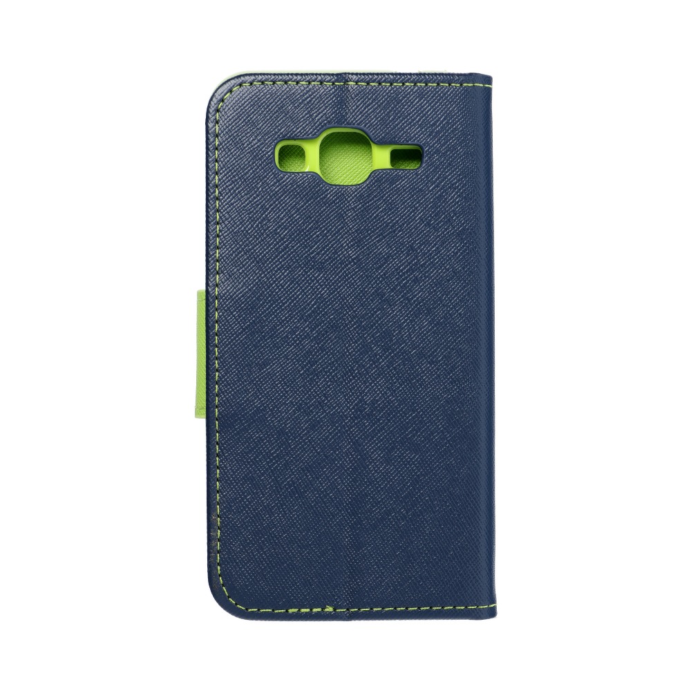 Pokrowiec Fancy Book granatowo-limonkowy Samsung Galaxy J3