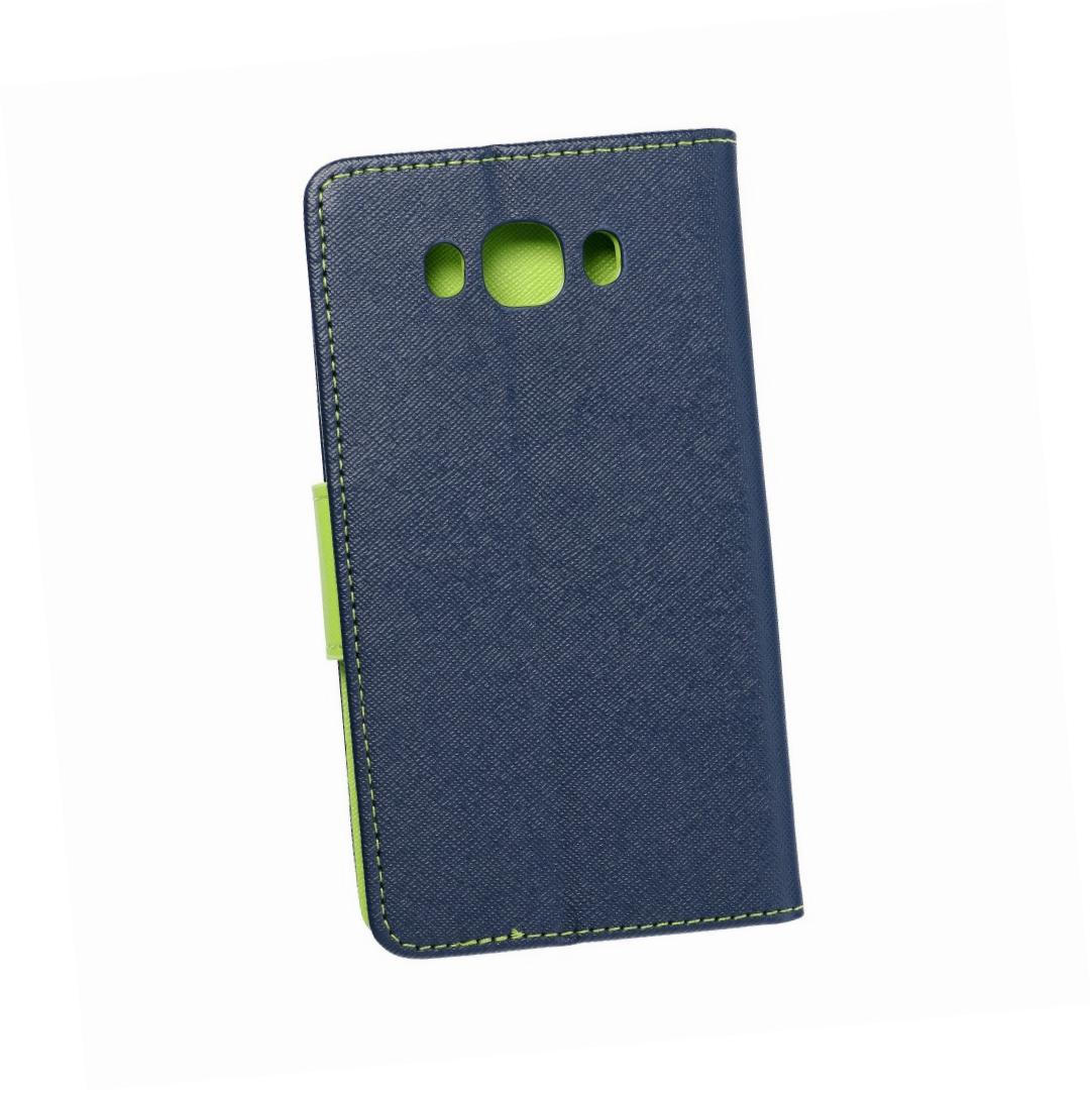 Etui zamykane z klapk� i magnesem Fancy Book granatowo-limonkowy Samsung Galaxy J7 2016