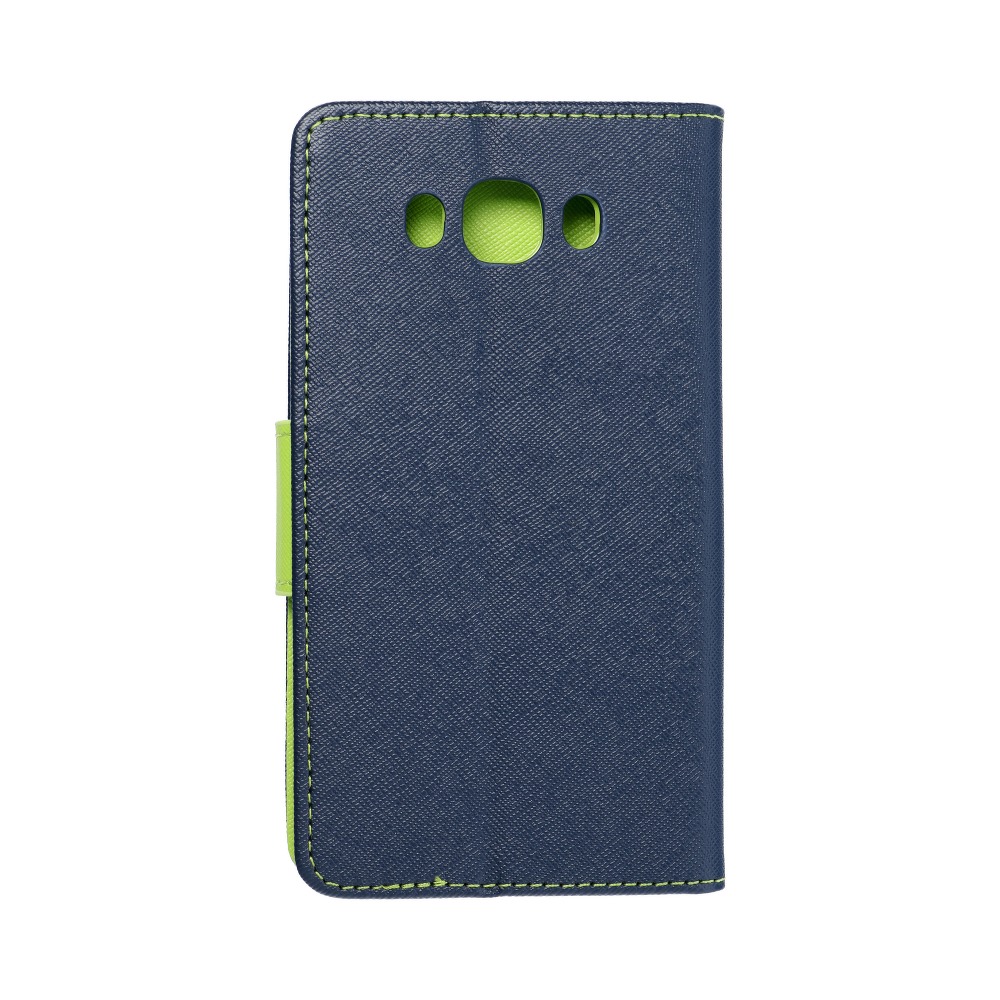 Pokrowiec Fancy Book granatowo-limonkowy Samsung Galaxy J7 2016