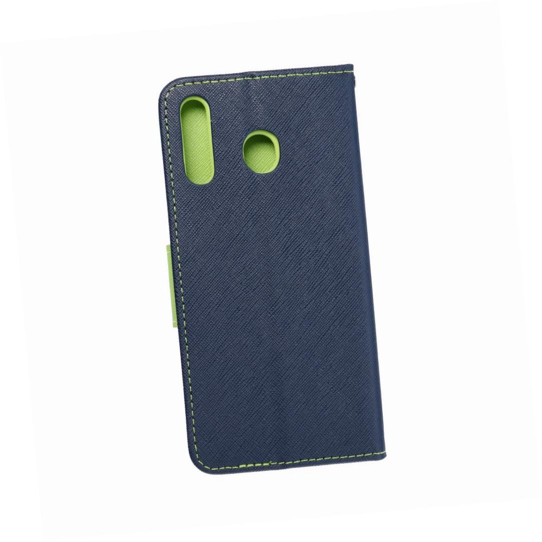 Etui zamykane z klapk� i magnesem Fancy Book granatowo-limonkowy Samsung Galaxy M30