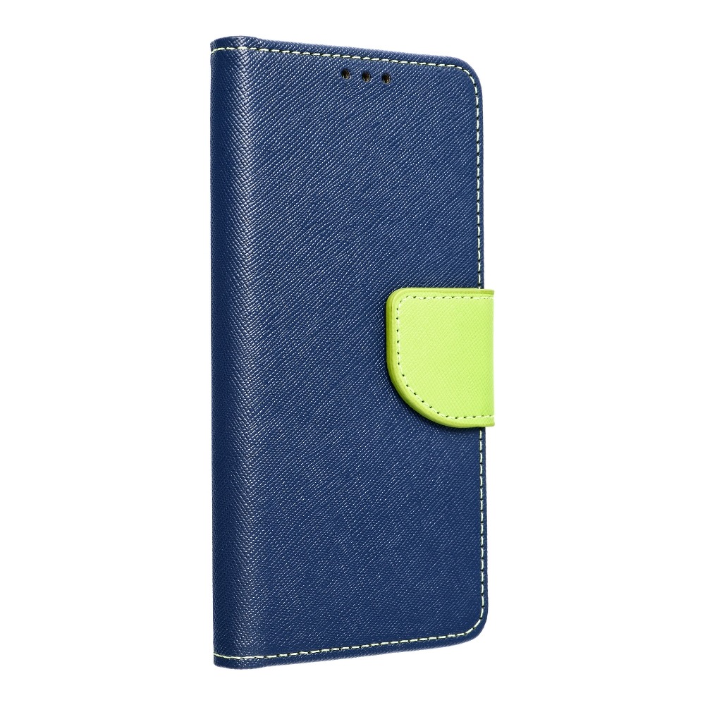 Etui zamykane z klapk i magnesem Fancy Book granatowo-limonkowy Samsung Galaxy M51 / 2