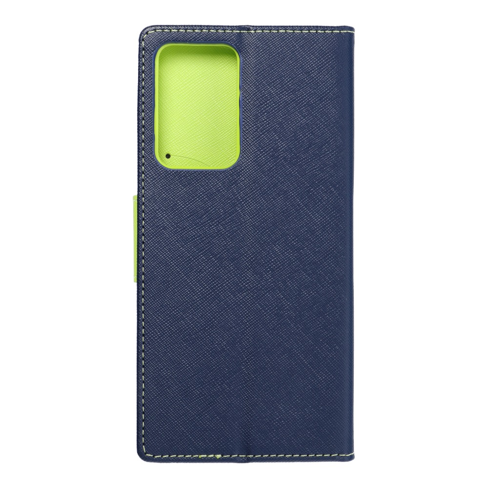 Pokrowiec Fancy Book granatowo-limonkowy Samsung Note 20 Plus