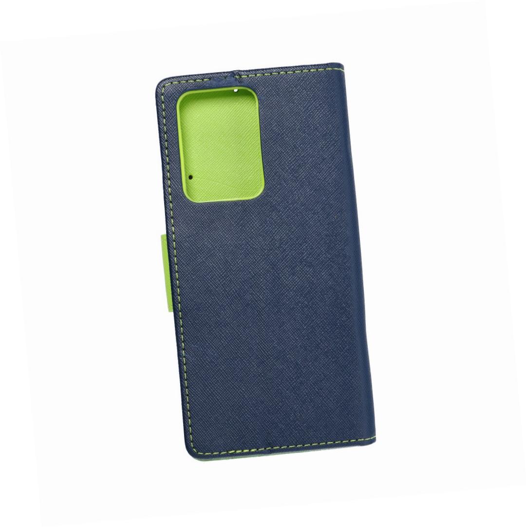 Etui zamykane z klapk� i magnesem Fancy Book granatowo-limonkowy Samsung S11 Plus
