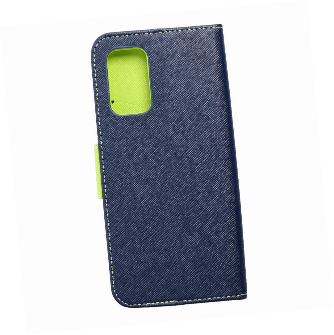 Etui zamykane z klapk� i magnesem Fancy Book granatowo-limonkowy Xiaomi Redmi 9T