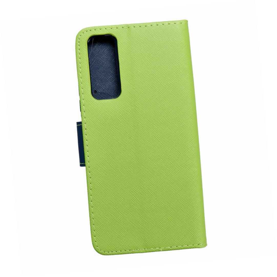 Etui zamykane z klapką i magnesem Fancy Book limonkowo-granatowy Huawei p Smart 2021 Etui zamykane z klapką i magnesem Fancy Book limonkowo-granatowy Huawei p Smart 2021