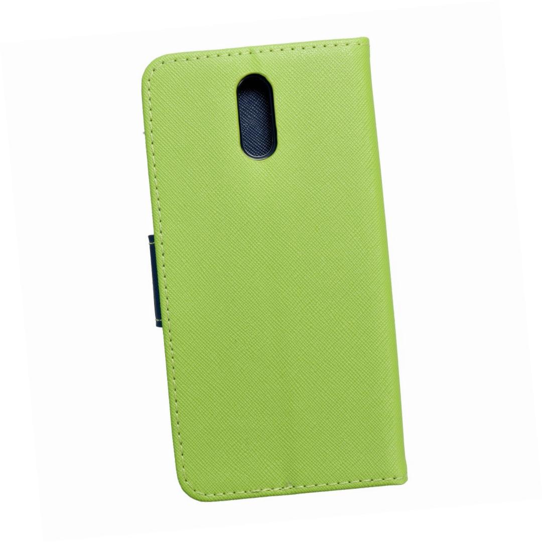 Etui zamykane z klapk� i magnesem Fancy Book limonkowo-granatowy Nokia 2.3
