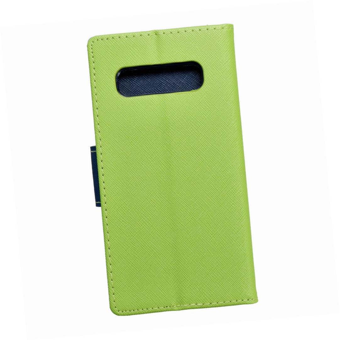 Etui zamykane z klapk� i magnesem Fancy Book limonkowo-granatowy Samsung Galaxy S10