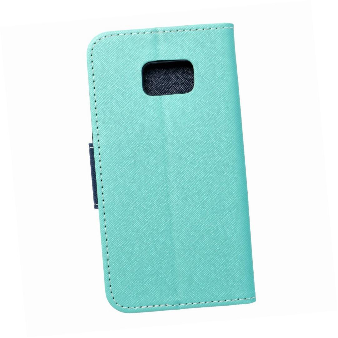 Etui zamykane z klapk� i magnesem Fancy Book mi�towo-granatowy Samsung Galaxy S7 G930