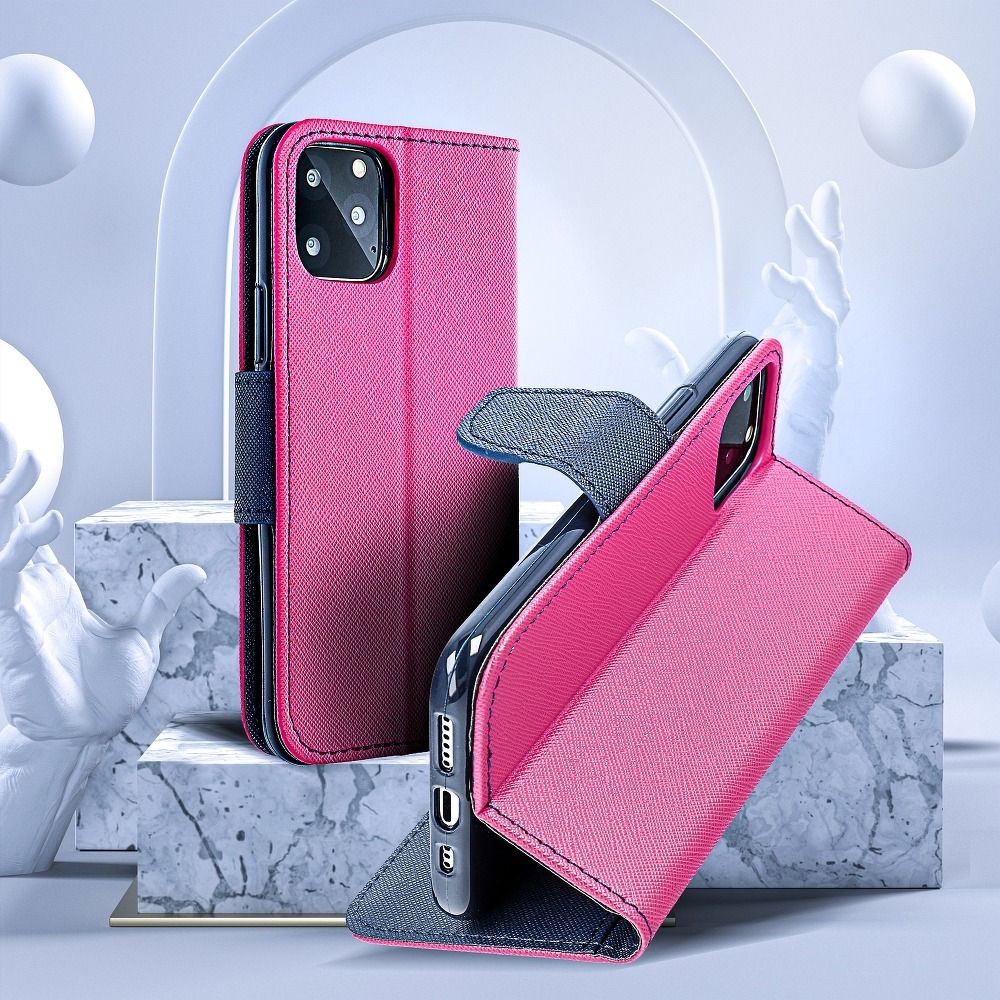 Etui zamykane z klapką i magnesem Fancy Book różowo-granatowy Apple iPhone SE 2022 / 8 Etui zamykane z klapką i magnesem Fancy Book różowo-granatowy Apple iPhone SE 2022 / 8