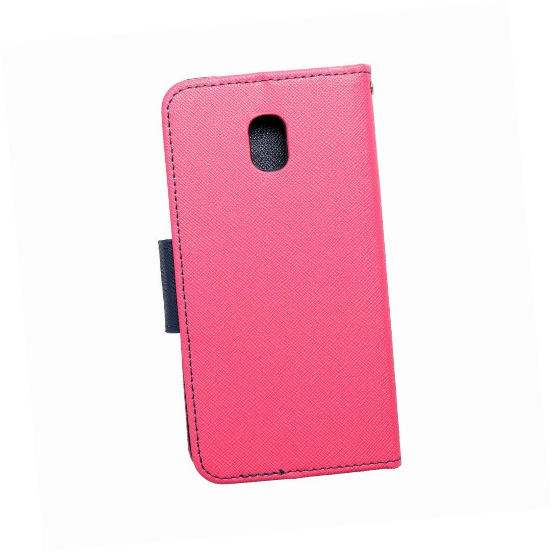 Etui zamykane z klapk� i magnesem Fancy Book r�owo-granatowy Samsung Galaxy J3 2017