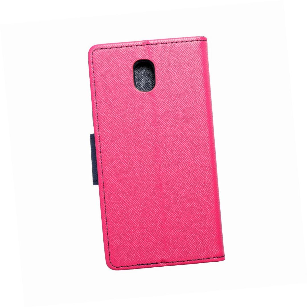 Etui zamykane z klapk� i magnesem Fancy Book r�owo-granatowy Samsung Galaxy J5 2017