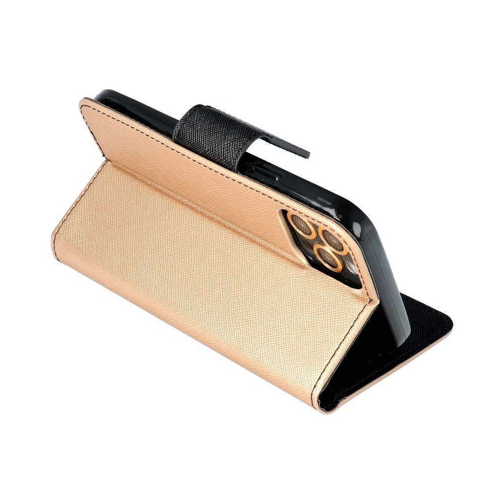Etui zamykane z klapk i magnesem Fancy Book czarny Apple iPhone 12 Mini / 3