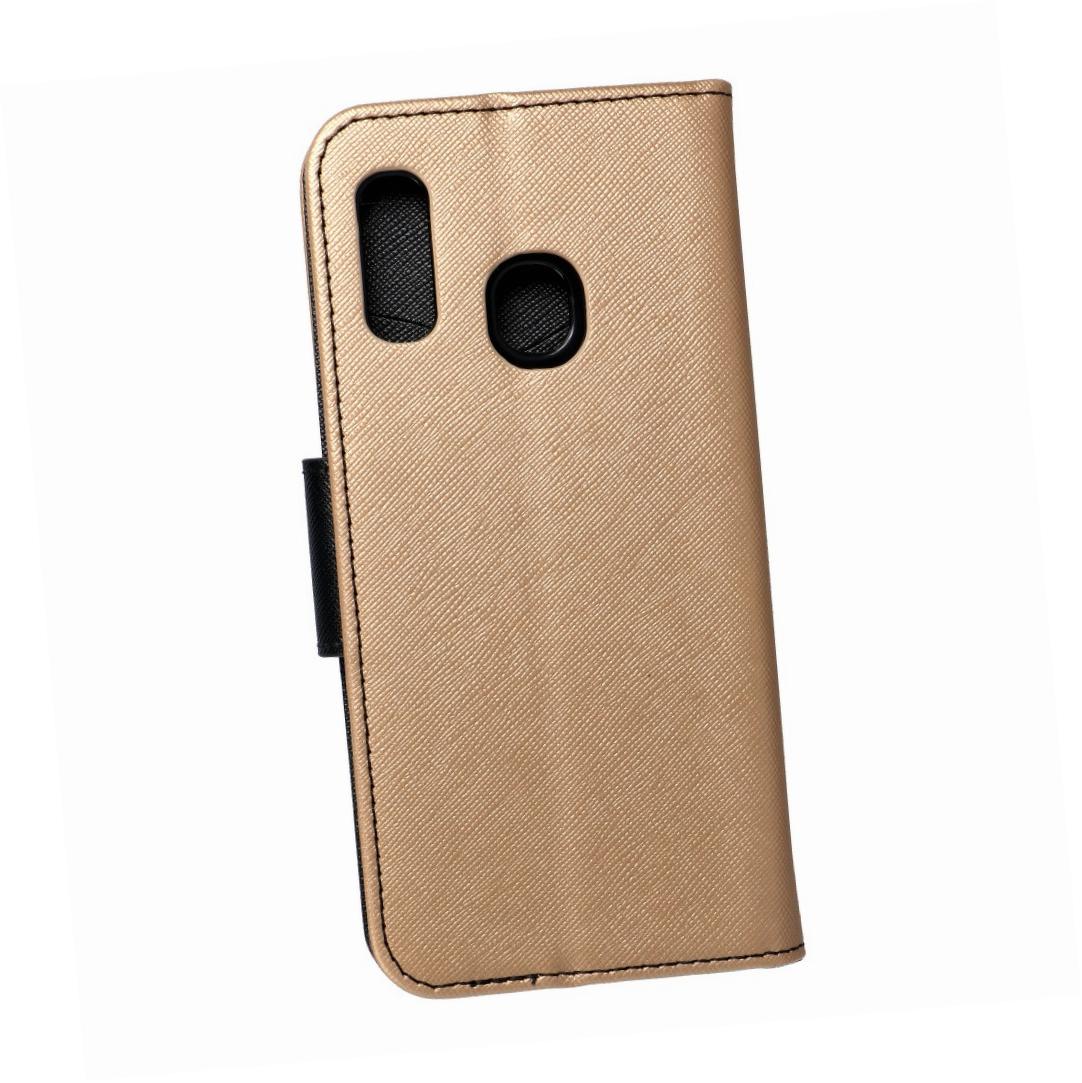 Etui zamykane z klapk� i magnesem Fancy Book czarny Samsung Galaxy A20e