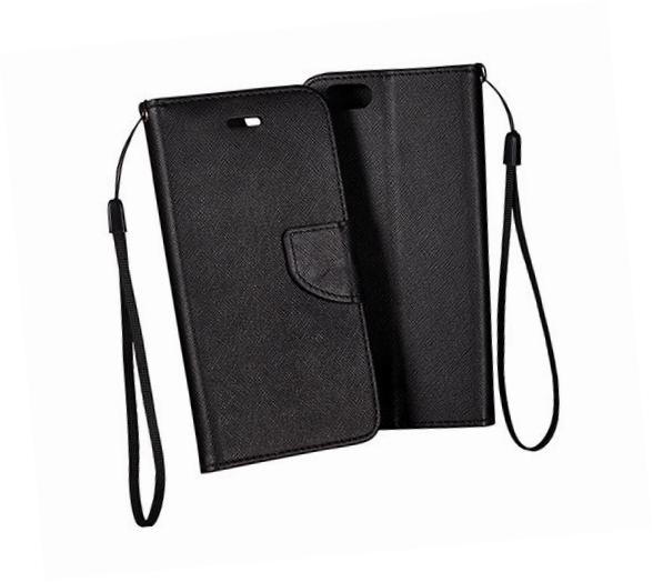 Etui zamykane z klapk� i magnesem Fancy Case czarny Samsung Galaxy i5700 (Spica, Portal, Lite)