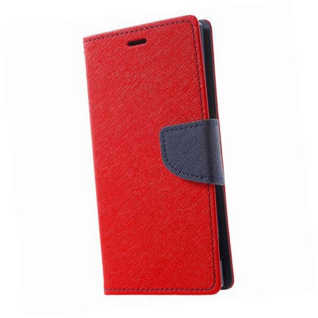 Etui zamykane z klapk i magnesem Fancy Case czerwono-granatowy Samsung Galaxy A21s