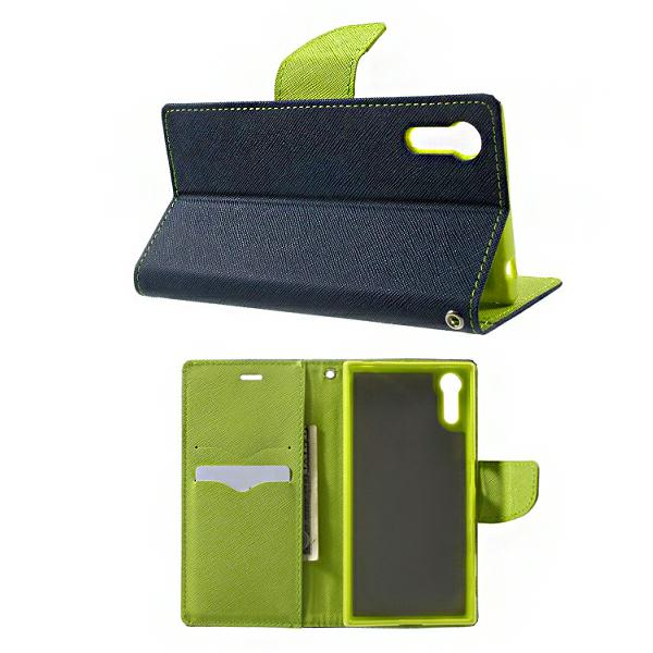 Pokrowiec Fancy Case granatowo-limonkowy Apple iPhone 12 Pro Max / 2