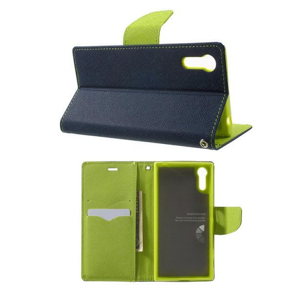 Pokrowiec Fancy Case granatowo-limonkowy Xiaomi Redmi 5 Plus / 2