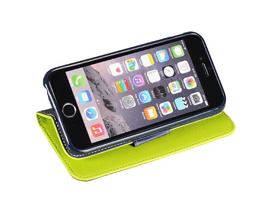 Pokrowiec Fancy Case limonkowo-granatowy Apple iPhone X / 2