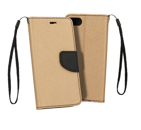 Pokrowiec Fancy Case zoto-czarny Xiaomi Redmi Note 9