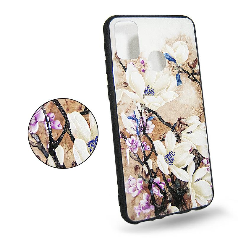 Pokrowiec Flowers 3D Case biay Huawei p Smart 2021 / 2