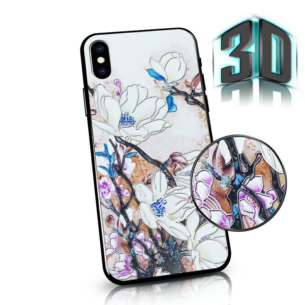 Pokrowiec Flowers 3D Case biały Huawei P40 Lite Pokrowiec Flowers 3D Case biały Huawei P40 Lite