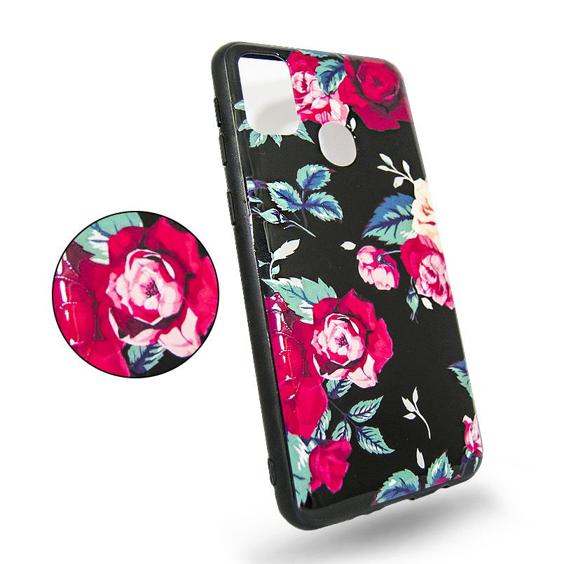 Pokrowiec Flowers 3D Case czarny Huawei p Smart 2021 / 2