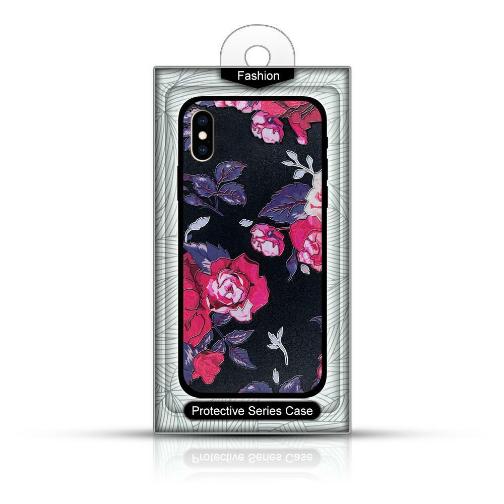 Pokrowiec Flowers 3D Case czarny Huawei Y6P / 2