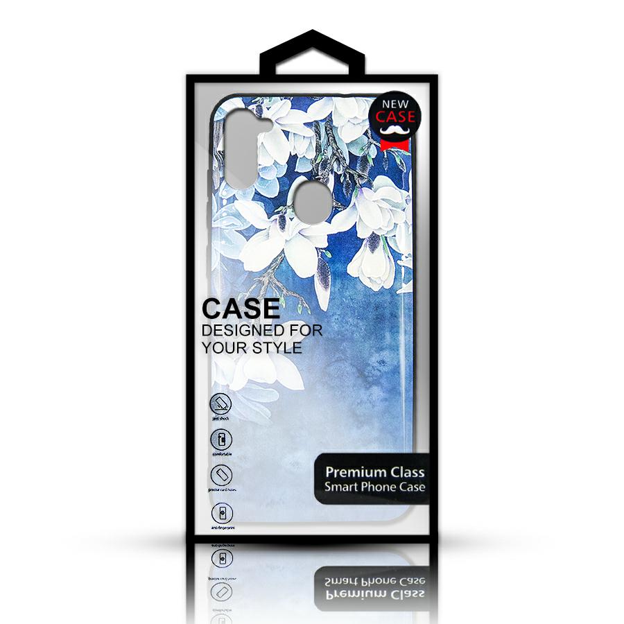 Pokrowiec Flowers 3D Case niebieski Apple iPhone 12 Mini / 3