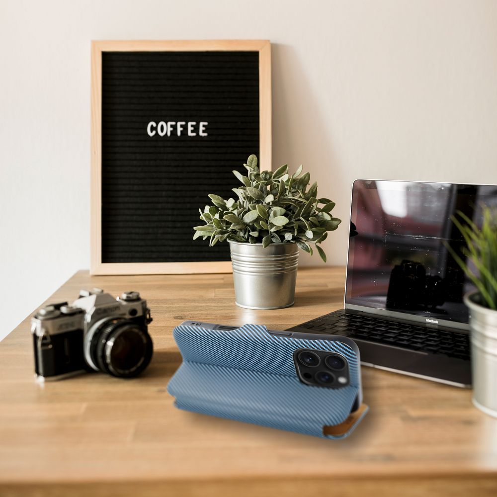 Pokrowiec FOLIO Side Magnet niebieski Apple iPhone 16 Pro / 6 Pokrowiec FOLIO Side Magnet niebieski Apple iPhone 16 Pro / 6