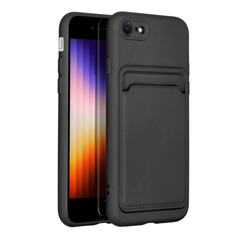 Pokrowiec Forcell Card Case czarny Apple iPhone SE 2022 / 2 Pokrowiec Forcell Card Case czarny Apple iPhone SE 2022 / 2