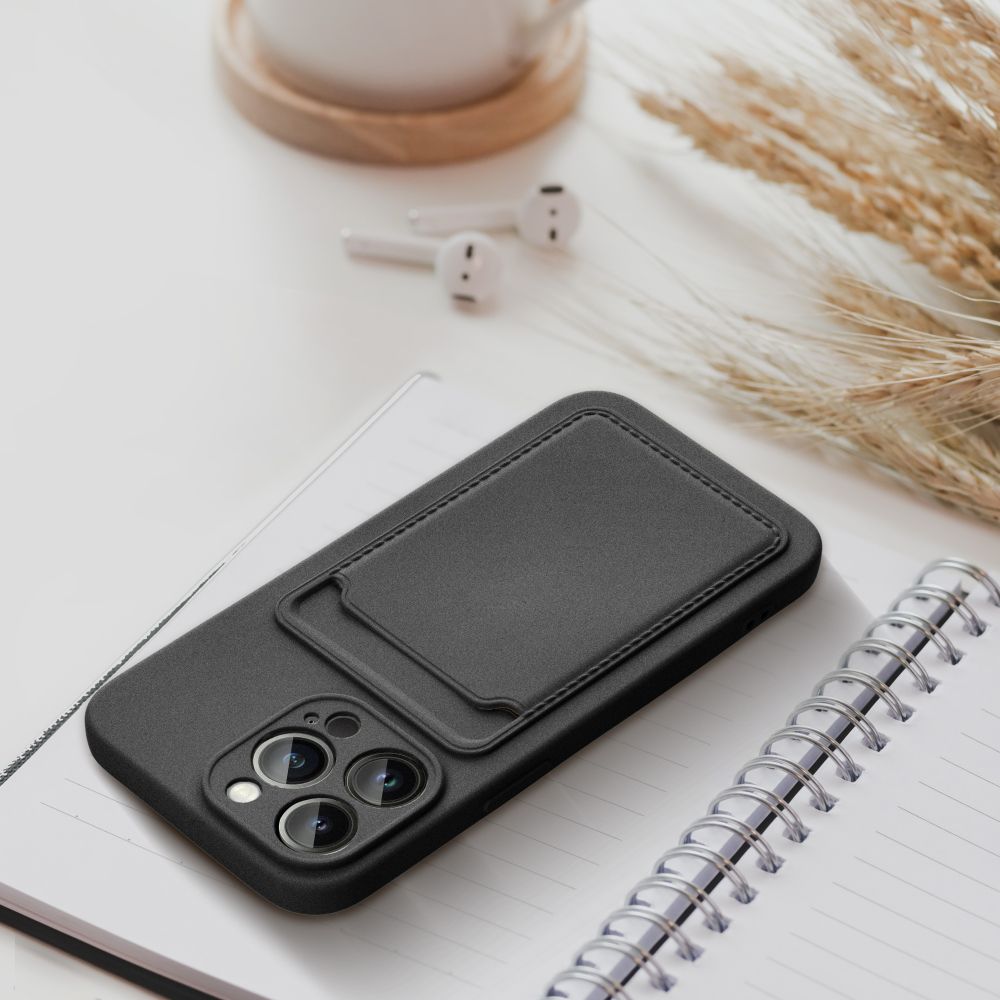 Pokrowiec Forcell Card Case czarny Apple iPhone SE 2022 / 5