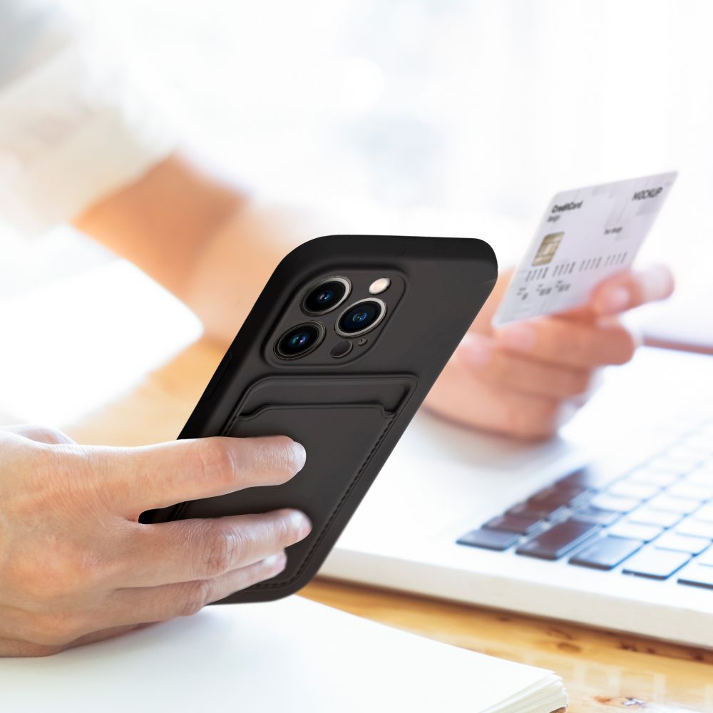 Pokrowiec Forcell Card Case czarny Apple iPhone SE 2022 / 6