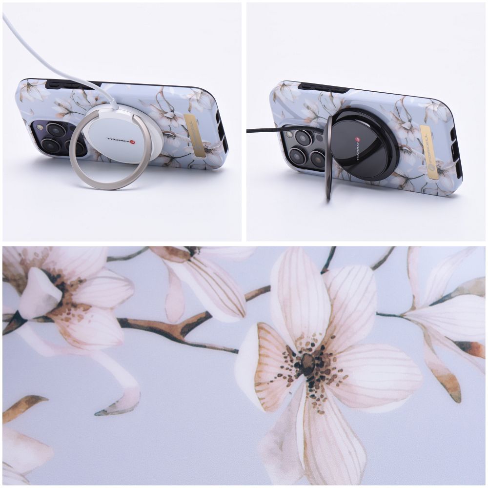 Pokrowiec Forcell F-Protect Mirage MagSafe wzr spring flowers Apple iPhone 15 / 5