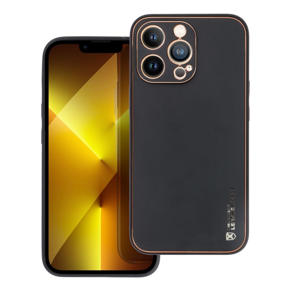 Pokrowiec Forcell Leather Case czarny Apple iPhone 13 Pro