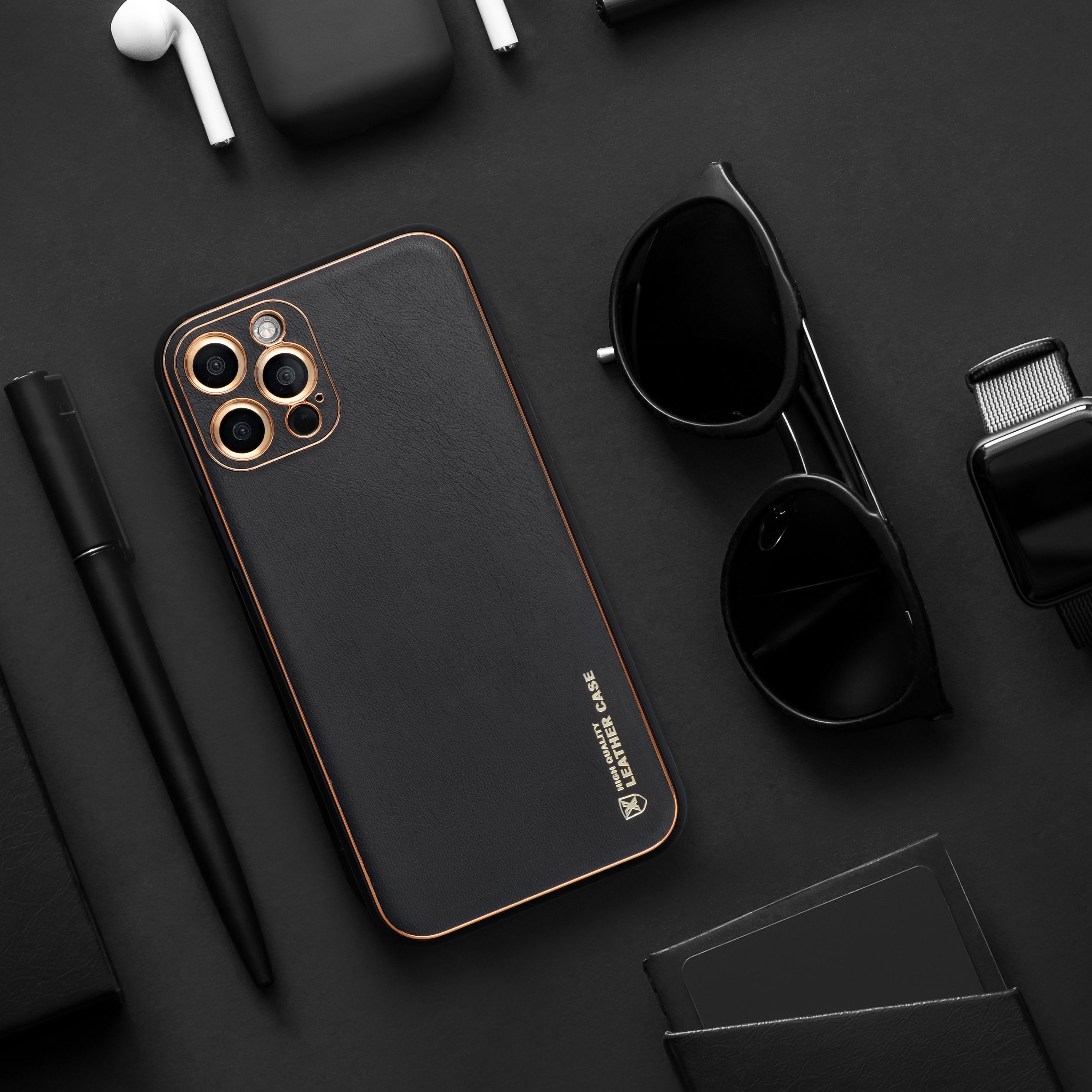 Pokrowiec Forcell Leather Case czarny Apple iPhone 14 Plus / 4 Pokrowiec Forcell Leather Case czarny Apple iPhone 14 Plus / 4