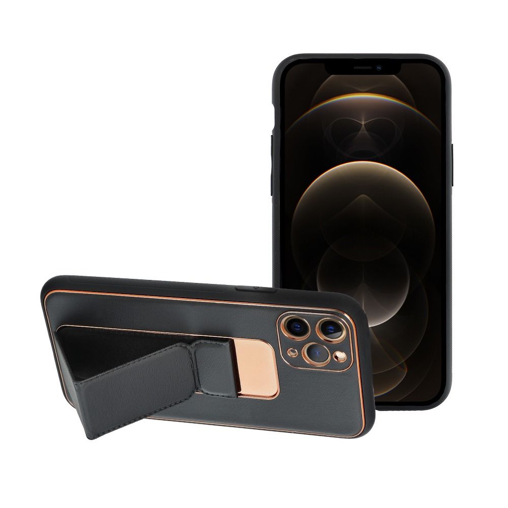 Pokrowiec Forcell Leather Case Kickstand czarny Apple iPhone 11