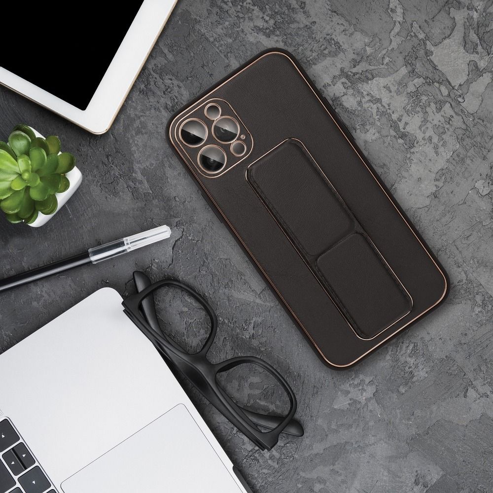 Pokrowiec Forcell Leather Case Kickstand czarny Apple iPhone 11 / 6