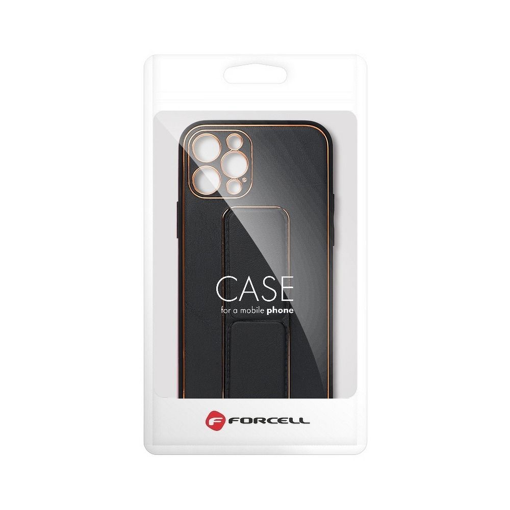 Pokrowiec Forcell Leather Case Kickstand czarny Apple iPhone 11 / 9