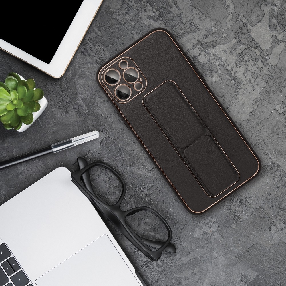 Pokrowiec Forcell Leather Case Kickstand czarny Apple iPhone 13 / 5 Pokrowiec Forcell Leather Case Kickstand czarny Apple iPhone 13 / 5