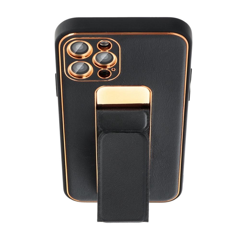 Pokrowiec Forcell Leather Case Kickstand czarny Apple iPhone 14 / 5