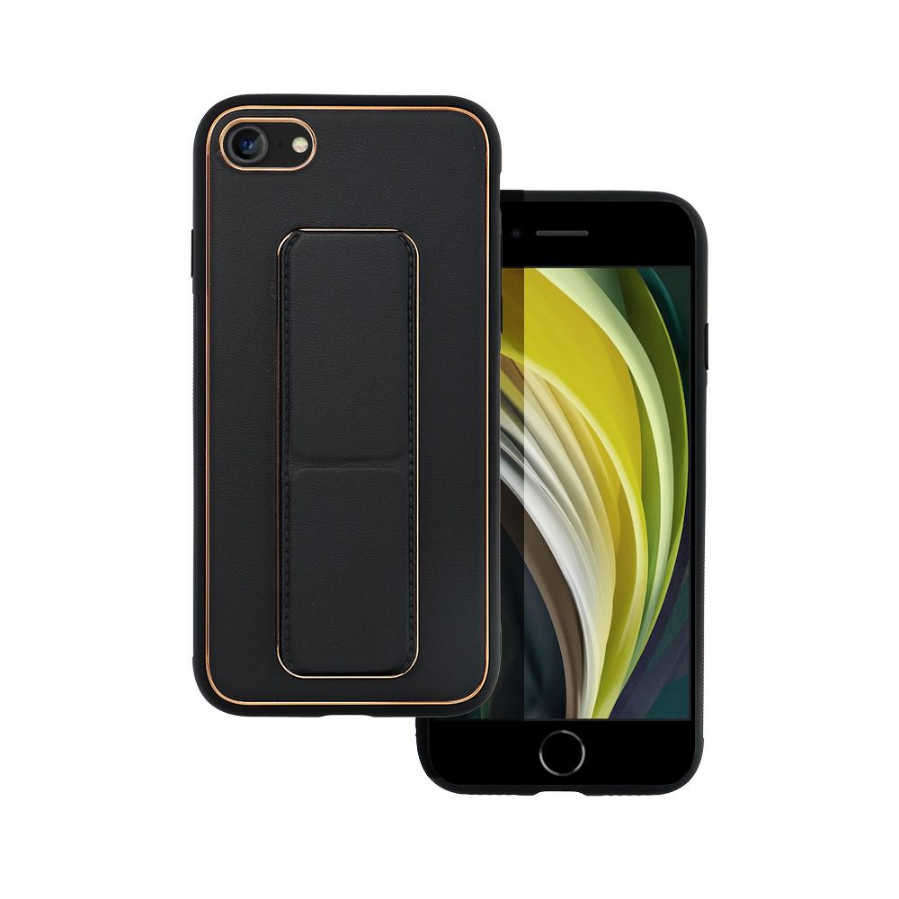 Pokrowiec Forcell Leather Case Kickstand czarny Apple iPhone SE 2022 / 2 Pokrowiec Forcell Leather Case Kickstand czarny Apple iPhone SE 2022 / 2