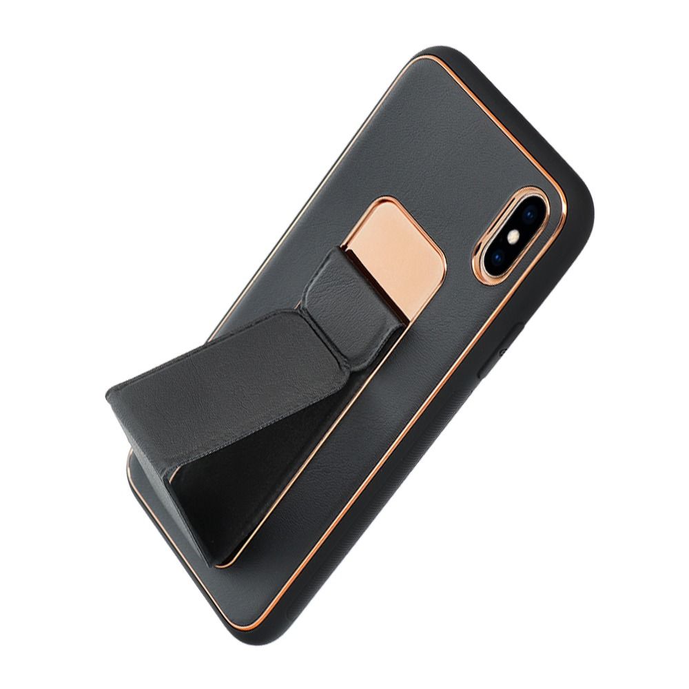 Pokrowiec Forcell Leather Case Kickstand czarny Apple iPhone XR / 3